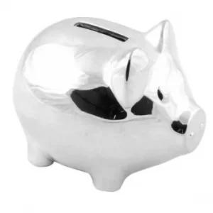 Bambino Silver Plated Piggy Bank Money Box