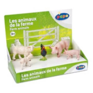 Papo Farmyard Friends: Display Box Farm Animals (5 Figurines)
