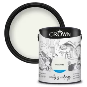 Crown Breatheasy Milk White - Matt Emulsion Paint - 5L