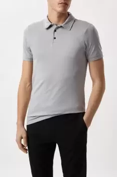 Mens Short Sleeve Muscle Popper Polo Shirt