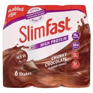 SlimFast Protein Chunky Chocolate Flavour Shakes 6x 325ml