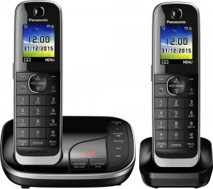 Panasonic KX-TGJ322EB Cordless Phone with Answering Machine Twin Handsets