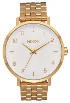Nixon Arrow All Gold / White Gold IP Steel Bracelet Watch