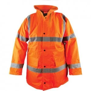 Scan Hi Vis Motorway Jacket Orange L