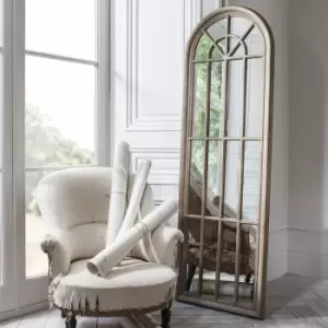 Gallery Direct Curtis Arched Window Pane Mirror - White