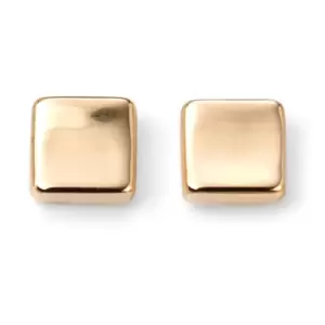 9Ct Yellow Gold Cube Stud Earring