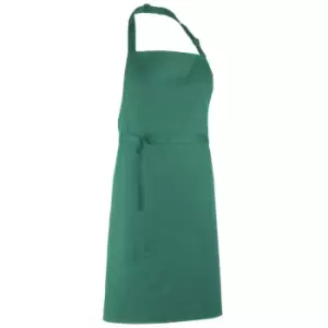 Premier 'colours' Bib Apron / Workwear (pack Of 2) (one Size, Emerald)