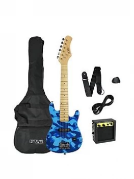 3Rd Avenue 3Rd Avenue Junior Electric Guitar Pack - Blue Camo