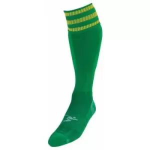 Precision Childrens/Kids Pro Football Socks (12 UK Child-2 UK) (Green/Gold)