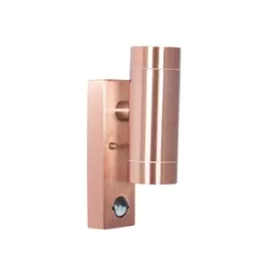 Copper Dual Lit Sensor Outdoor Wall Light