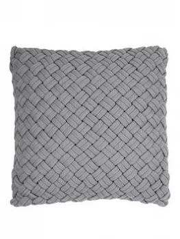 DKNY Chunky Knit Cushion In Grey