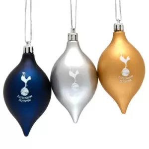 Tottenham Hotspur FC Vintage Christmas Bauble (Pack of 3) (One Size) (Navy/Silver/Gold)