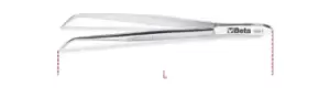 Beta Tools 991 Bent Thin Stainless Steel Spring Tweezers 130mm 009910001