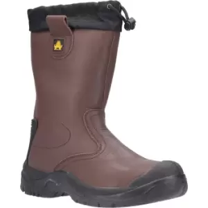 Amblers Mens FS245 Antistatic Leather Safety Rigger Boot (8 UK) (Brown)