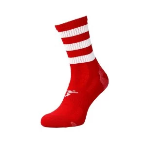 Precision Pro Hooped GAA Mid Socks Junior Red/White - UK Size J12-2
