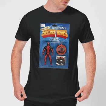 Marvel Deadpool Secret Wars Action Figure Mens T-Shirt - Black - 5XL