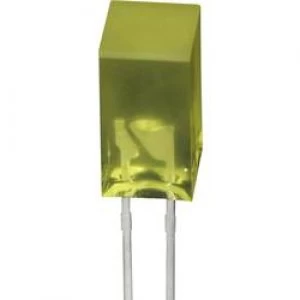 LED wired Yellow Square 5 x 5mm 5 mcd 1