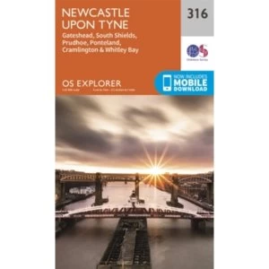Newcastle Upon Tyne by Ordnance Survey (Sheet map, folded, 2015)