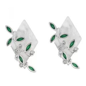 Glass Shard Clip Earrings