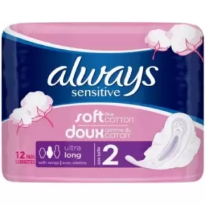 Always Sensitive Ultra Long with Wings 12 pcs