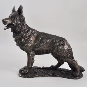 German Shepherd Cold Cast Bronze Sculpture