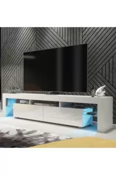 TV Unit 200cm Sideboard Cabinet Living Room High Gloss Doors