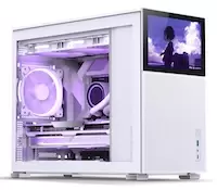 Jonsbo D31 Mesh Screen Micro-ATX PC Case - White, Tempered Glass