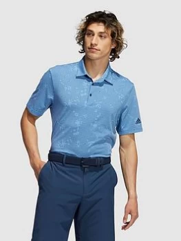 adidas Golf Night Camo Print Polo Top - Blue/Navy, Blue/Navy, Size L, Men