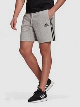 Adidas 3 Stripe Short, Grey, Size S, Men