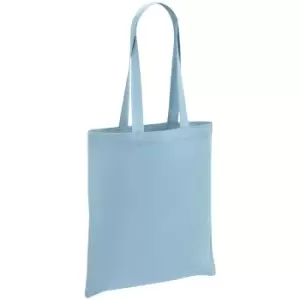 Brand Lab Cotton Long Handle Shopper Bag (One Size) (Light Blue)