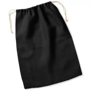 Westford Mill Jute Rope Close Plain Stuff Bag (XXS) (Black/Natural) - Black/Natural