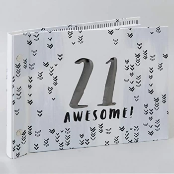 Luxe Male Birthday Photo Album & Guest Book - 21