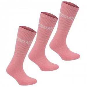 Everlast 3 Pack Crew Socks - Pink