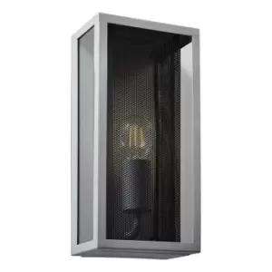 Zink CUBA Outdoor Box Lantern with Mesh Insert Silver and Black