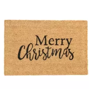 Christmas Coir Door Mat - 60 x 40cm - Merry Christmas - Nicola Spring