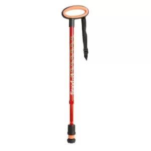 Flexyfoot Premium Oval Handle Walking Stick - Red