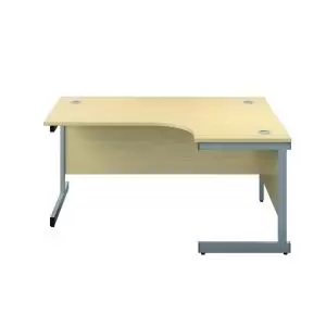 Jemini Radial Right Hand Cantilever Desk 1800x1200x730mm MapleSilver