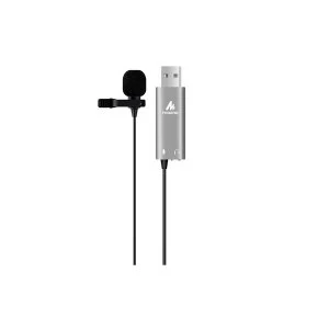 Maono Clip On Lapel Microphone Omnidirectional USB 3.5mm Female Socket 2m Cable