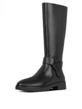 FitFlop Knot Knee-high Boots Knee Boot, Black, Size 6, Women