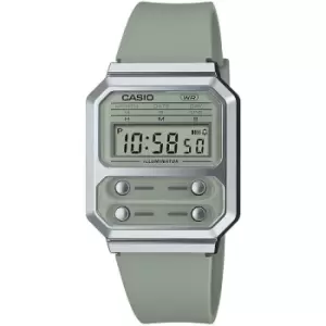 Casio 'Vintage A100 Vintage' Green Plastic/Resin Quartz Watch