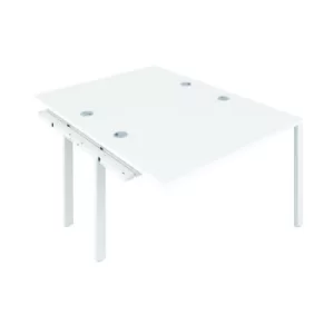 Jemini 2 Person Extension Bench Desk 1200x1600x730mm White/White KF808633