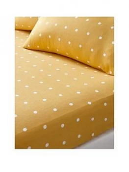 Everyday Collection Brushed Cotton Printed Spot Fitted Sheet