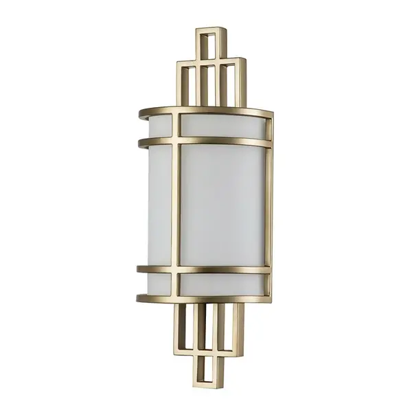 Feiss Fusion Glass Flush Light - Natural Brass