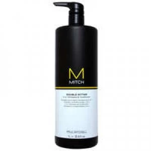 Paul Mitchell Mitch Double Hitter 2-in-1 Shampoo and Conditioner Salon Size 1000ml