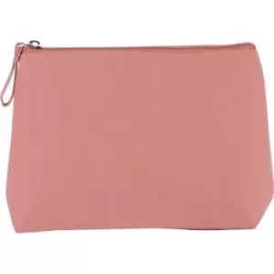 Cotton Canvas Toiletry Bag (One Size) (Dusty Pink) - Kimood