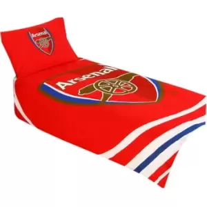 Arsenal FC Pulse Single Duvet Set (One Size) (Red) - Red
