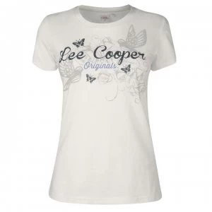 Lee Cooper Classic T Shirt Ladies - Cream