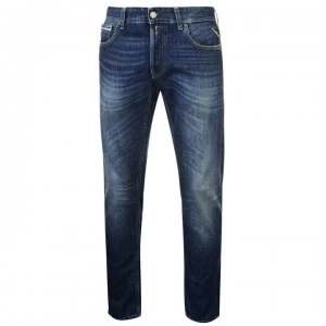 Replay Grover Slim Jeans Mens - Mid Blue 007