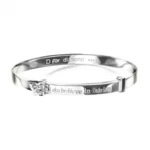 Sterling Silver Believe In Fairies Expandable Bangle B4315