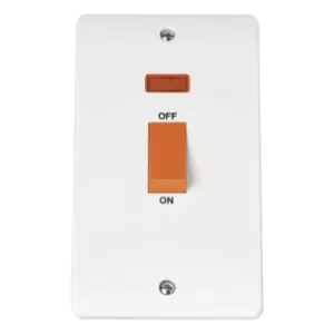 2-GANG45A D/P SWITCH WITH NEON